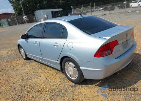 2007 Honda Civic Hybrid z USA, uszkodzony, nr VIN JHMFA36227S010401